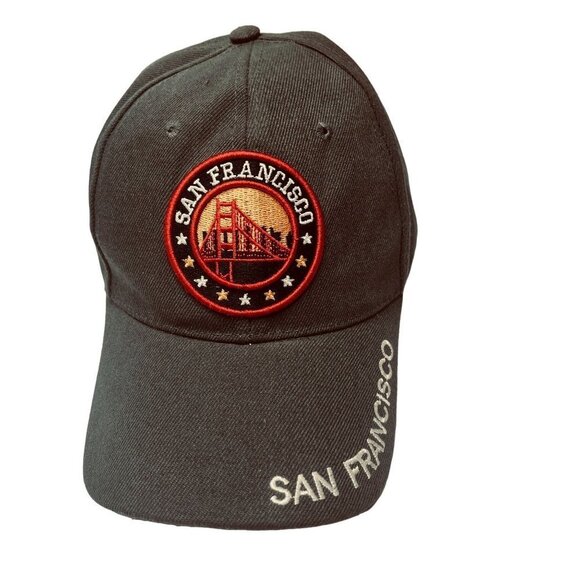 SAN Franciso Baseball Hat Unisex OS Gray Grey Adjustable Embroidered Cap - Picture 2 of 8